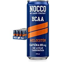 NOCCO BCAA Melocotón 24 x 330ml Bebida energética funcional sin azúcar No Carbs Company Enriquecida con vitaminas Con…